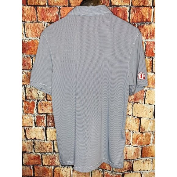 Chick-Fil-A Oobe Team Style Uniform Employee Polo Shirt Men’s Medium Striped - Picture 3 of 4